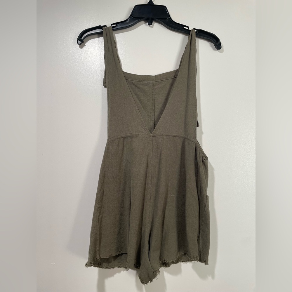 Olive Green Sleeveless Romper